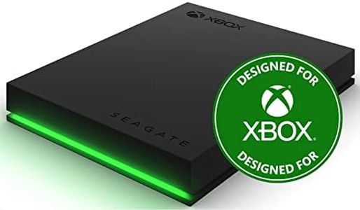 Seagate Game Drive for Xbox 2TB External Hard Drive Portable HDD - USB 3.2 Gen 1, Black with Built-in Green LED bar, Xbox Certified, 3 Year Rescue Services (STKX2000400)