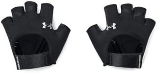 Under Armour Women's Standard Training Gloves Half Finger, (001) Black / / Silver, Medium