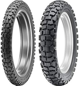 Dunlop D605 Dual Sport Motorcycle Tires Multiple Sizes Combo Set Front & Rear (1 Front 2.75-21/1 Rear 120/80-18)