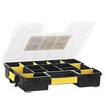 STANLEY Sortmaster Stackable Storage Organiser for Tools, Small Parts, Adjustable Compartments, 1-97-483