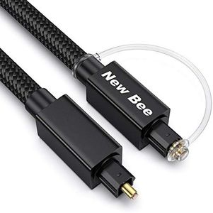 New bee Toslink - Cable de audio óptico óptico digital para barra de sonido LG/Samsung/Sony/Philips, sistema HiFi, sistema estéreo, cine en casa, sistemas de audio (1 m/3ft)