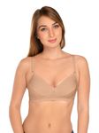 DAISY DEE Women's Wire Free Non-Padded Full Coverage Seamed Regular Bra (Skin Color_Size-34B) NCLBR