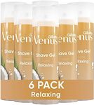 Gillette Venus Relaxing Coconut Shave Gel, Women’s, Shaving Cream, 7 oz Pack of 6 (42 oz total)