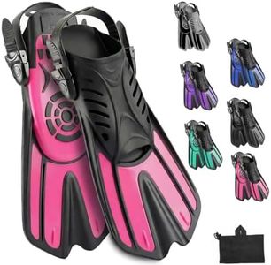 Diving fins Snorkeling Gear for Adults Snorkel fins ，Swim fins Open, Adjustable, Men, Women, Children, Swim Flippers