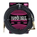 Ernie Ball 10 ft Braided Straight Angle Instrument Cable - Black