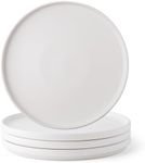 AmorArc Ceramic Dinner Salad Plates Set of 4, 8.0 Inch Reactive Matte Glaze Dish Set, Dessert, Salad, Appetizer, Small Dinner Plate, Microwave, Dishwasher Safe,Scratch Resistant,Matte White