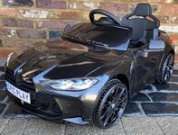 BMW M4 Ride on Car 2WD Rear Wheel Drive Kids Licensed Competition Sport Coupe 12v Electric Batery Epic Play - Black