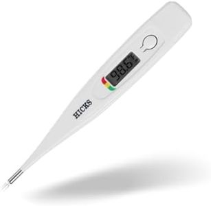 Hicks DMT 416 Digital Thermometer for Fever: Professional Accuracy, 10 Second Fast Readings, Oral & Underarm Measuremement in Dual Scale(°F/°C),Fever Line Indicator,One Touch Operation,Water-Resistant
