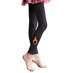 Yuneek Winter Warm Thermal Fleece Lined Footed Legging for Girls (in, Age, 6 Years, 8 Years, Regular, Ankle Black)