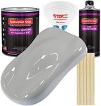 Restoration Shop - Mesa Gray Acrylic Urethane Auto Paint - Complete Gallon Paint Kit - Professional Single Stage High Gloss Automotive, Car, Truck Coating, 4:1 Mix Ratio, 2.8 VOC