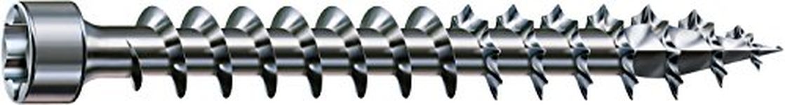 SPAX 1211010601205 Wood Screws, 6.0 x 120 mm, Pack of 100, T-Star Plus, Cylinder Head, Fully Threaded, 4CUT, WIROX A3J, 1211750601205, Blank Galvanised, 10