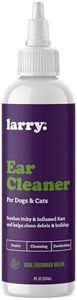 Larry Dog Ear Cleaner Solution & Cat Ear Cleaner for Dogs and Cats - Vet-Recommended Gentle Wash for Pet Ears -Cleans, Dries & Deodorizes - Cucumber Melon - 8 fl oz