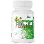 Organic Chlorella Probiotics Supplements - Chlorella Powder Capsules Broken Cell Wall Algae - 60 Vegan Hard Capsules, Comparable to Chlorella tablet, Organic Chlorella Capsuls for Ultimate Nutrition