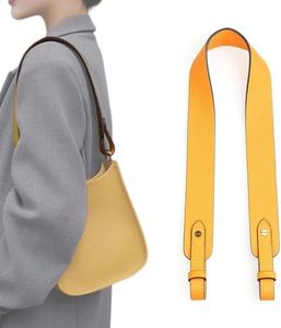 jiesinlov Genuine Leather Shoulder Bag Straps Replacement for Picotin Handbags (Gold Yellow-L)