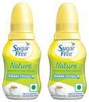 Sugar Free Natura, Drops 10ml | Equivalent to Sweetness from 1Kg Sugar | 100% Safe| Scientifically Proven & Tested|Sweet like Sugar but with zero calories| (Pack of 2)