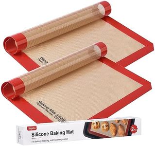 Silicone Baking Mat, Sopito 2pcs Non Stick Baking Mat 16.5"x11" Silicone Baking Sheets Heat Resistant 250°C/480°F Pastry Mat, Red