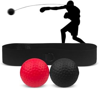 Rseuphiee Pelota Entrenamiento, Pelota Entrenamiento de Reflejos Boxeo, Entrenamiento Boxeo, 2 Pelotas de Reacción,1 Diadema Ajustable, para Entrenar Reflejos, Reacción y Coordinación Mano-Ojo