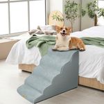 BingoPaw Dog Ramp Step Stairs: 5 Steps Pet Stairs for High Beds and Sofa, High-Density Sponge Foam Dog Steps with Removable Washable Cover