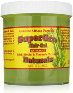 Genuine African Formula SuperGro Extra Hold Gel for Natural Hair Styling - 16 oz