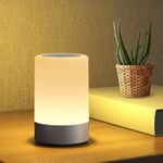 FLYNGO Touch Control LED Night Light Table Lamp for Bedroom, Living Room, and Study, with Adjustable Brightness, USB Rechargeable (A1)