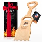Wood Grill Scraper - Wooden Alternative for A BBQ Grill Brush, Made from Natural Beech Hardwood - Uses The New EasyShape Technology for Safe Cleaning & Bristle Free Barbecue