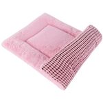 PET SPPTIES Reversible Dog Bed Mat with Plush and Corn Velvet,Soft Warm Pet Cushion Washable Crate Bed kennel Pad Mattress PS085 (90X70 CM, Pink)