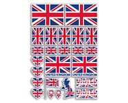 A4 Sticker Sheet United Kingdom Flags Vinyl Stickers - Union Jack Great Britain National Flag Royal Travel Holiday Country Car Aesthetic #80003