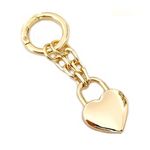 Bling Gold Heart Padlock Handbag Charm