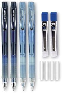 Uni-ball uniball Chroma Mechanical Pencil Woth Leasd and Eraser Refills, 0.7 Mm, Hb (#2), Black Lead, Assorted Barrel Colors, 4/Set