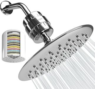 SparkPod Luxury Filtered Shower Head Set 23 Stage Shower Filter - Reduces Chlorine and Heavy Metals - High Pressure Showerhead Filter (9.5" Round, Luxury Polished Chrome)