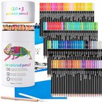 Corslet Set of 123 Premium Colour Pencils 120 Pencil Colours Artists Soft Core Vibrant Color Pencil Set Ideal for Drawing Sketching Shading Coloring Pencils for Adult Beginners Kids Colour Set