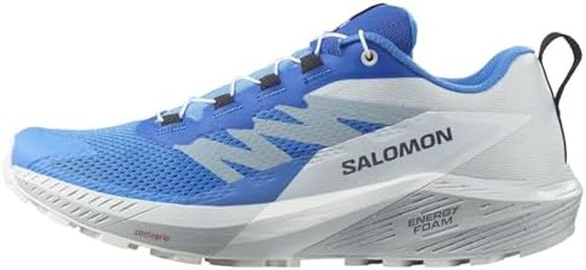 Salomon Sense Ride Chaussures de trail pour Homme, Amorti et réactivité, Accroche polyvalente, Tige légère, Ibiza Blue, 44