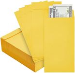 100 Pack Money Envelopes for Cash, Payroll, Money Saving, Coins, Currency, 100GSM, Yellow (4 x 7 In)