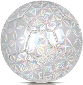 Size 4 Soccer Ball Glitter - Kids Aged 4-6 6-8 8-12 Outdoors Sports Training Ball Recreation Playing Ball Teens Girls Children Youth Back to School Birthday