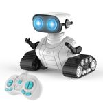 Hifunkido Interactive Smart Robot Toys Rechargeable Remote Control Robot Toy LED Eyes & Music, Dance, Laugh, Spin Around, for Children Age 3 4 5 6 Year Boys Girls Gift Present for Xmas, Birthday