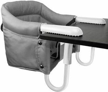 Portable Hook on High Chair for Baby & Travel Toddler from 6-36 Months – Clip on Baby Seat for Table – Fast Table Chair for Travel & Dining– Including Storage Bag - Grey