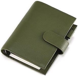 Personal Rings Planner Full Grain Leather Binder Organizer with 30 MM Rings Notebook Daily Journal