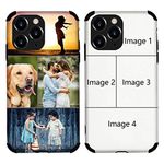 Bitrue Custom Pictures Phone Case for iPhone 16 15 14 12 13 11 Pro Max XR X Xs Max 8 7 6 Plus se 2022,Personalized Multiple Photo iPhone Case for Friends Family Birthday Gifts(4 Images)