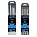 iBELL ARC SOUL High Stability Blue Tungsten Welding Rods 1.6mm Dia & 175mm Length for Various Alloy Types and Versatile Welding Needs with AC & DC Compatibility - Pack of 10