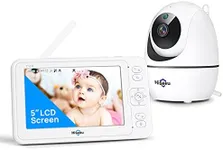 Hiseeu Baby Monitor with Remote Pan-Tilt-Zoom Camera,5" LCD Screen with 1080P Camera,2-Way Talk,Sound Detect and Audible Alarm,Night Vision,24Hrs Standby,