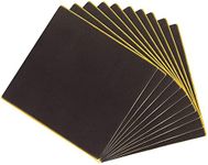 10 Pack Adhesive Foam Padding 1/4 Inch Thick Neoprene Rubber Sheets (Black, 6x6 in)