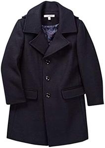 Isaac Mizrahi Boy's CT1013 Single Breasted Wool Overcoat - Navy - 8