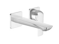 Kohler Single Control Brass Wall Mount Lav Faucet Without Drain, Chrome Finish, Line Handle Profile (27482IN-4ND-CP)