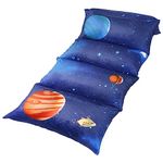 Butterfly Craze Floor Pillow Case, Mattress Bed Lounger Cover, Galaxy Blue, Queen, Cozy Seating Solution for Kids & Adults, Recliner Cushion, For Reading, TV Time, Sleepovers, & Toddler Nap Mat