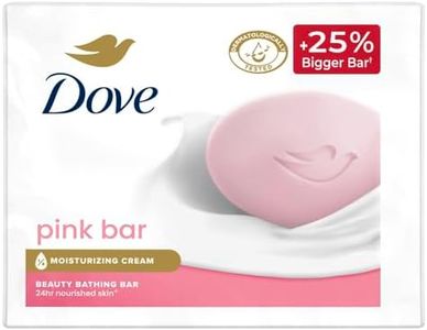 Dove Pink Beauty Bar for Even Toned Nourished Skin with Plant Based Cleansers and pH balanced formula in pack of 3, 125g each.