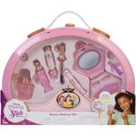 Disney Princess Style Collection Makeup Beauty Tote, Includes Fun Makeup Play Pieces Such As a Perfume Bottle, Lip-Gloss and a Light Up Makeup Compact, Girls Toy Set Ideal For Ages 3+