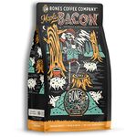 Bones Coffee Company Maple Bacon Ground Coffee Beans, Low Acid Flavored Coffee, Made with Arabica Coffee Beans, Medium Roast Gourmet Coffee (12 oz)