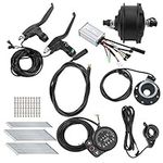 E-Bike Conversion Kit, 48V 250W Brushless Hub Motor Kit Electric Bicycle Conversion Kit Front/Rear Wheels with KT‑900S Display Meter for 26in Wheel(Front Motor)