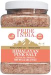 Pride Of India - Pure Himalayan Pink Salt - Enriched w/ 84+ Natural Minerals, Medium Grind 2.2 Pound (35.2oz) Jar - Himalayan Salt, Himalayan Pink Salt, Pink Himalayan Salt, Grind Salt, Pure Rock Salt