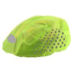 Tibapla Waterproof Helmet Cover, Bicycle Cycling Helmet Cover with Reflective Strip, Bike Helmet Rain Cover with Adjustable Buckle, High Visibility Dustproof Fogproof Windproof Snowproof (Green)